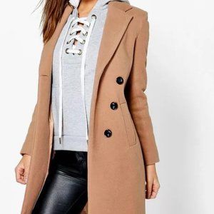 NEVER WORN Petite Pea Double Breasted Coat